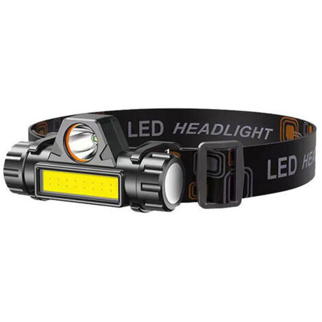 Lampe Frontale LED Extérieure pour Pêche de Nuit Randonnée Camping Puissante Rechargeable Étanche Activités en Plein Air-KZQ
