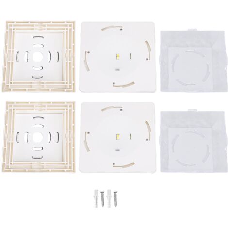2 Pack Éclairage Solaire pour Poteau LED Chaud et Blanc Étanche Alimenté par Énergie Solaire pour Terrasse Balcon Blanc - KZQ