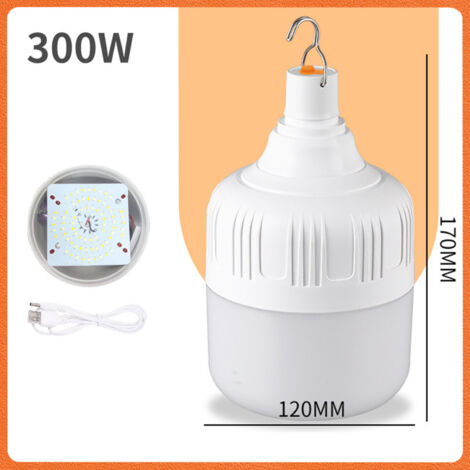 Lumières de Nuit Rechargeables pour Marché et Étals - Ampoules Extérieures d'Urgence avec Charge USB-KZQ