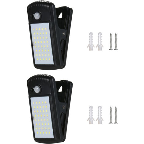 Lumières Solaire Extérieures 40 LED avec Détecteur de Mouvement Étanche IP65 pour Clôture Terrasse Garage - KZQ
