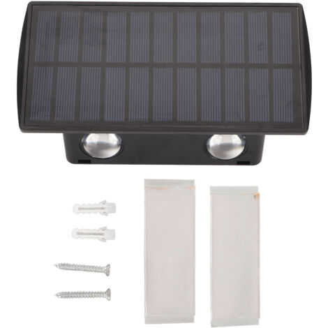 Lumières Solaire Extérieures Étanches IP67 avec 4 LED pour Clôtures Murs Terrasses Balcons Éclairage Chaud pour Jardin-KZQ