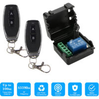 Commutateur A Distance Sans Fil 433Mhz Dc 12V 1Ch, Avec Telecommandes De Transmetteur Rf, 2Pcs