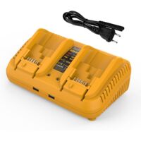 Chargeur Double Port 12V-18V Compatible Batteries 18V et 12V Max pour Remplacement DCB102 - AUTRES