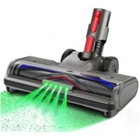 Düse aspirateur BLOSSOM, compatible Dyson V7-V15, tête brosse LED pour poussière invisible - Bleu