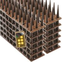 Protection anti-oiseaux en plastique, 51 x 4 x 3,5 cm, brun, lot de 12
