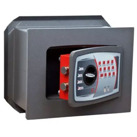 TECHNOMAX – Coffre-fort à emmurer à combinaison électronique digitale, certifié EN 14450:18-S1, 2 pênes, 5 L, 21x27x15 cm
