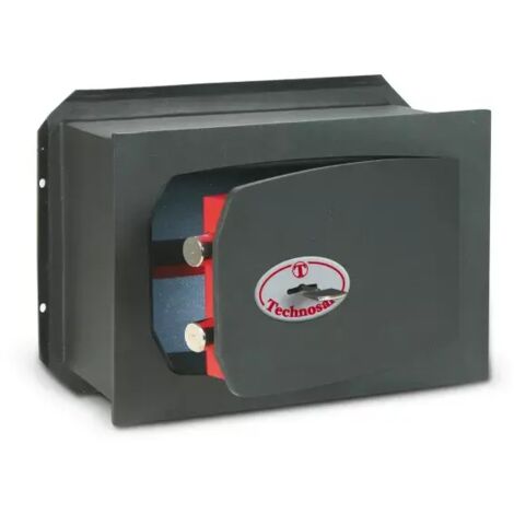 TECHNOSAFE - Coffre-fort à emmurer à fermeture à clé double panneton, 2 pênes, 5L, 21x27x15 cm