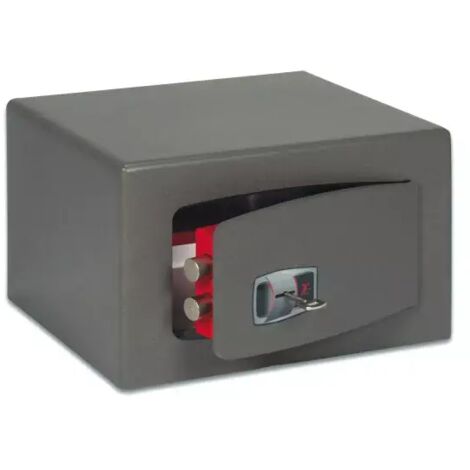 TECHNOMAX – Coffre-fort à fixer à clé double panneton, 2 pênes, 19 L, 22x35x30 cm
