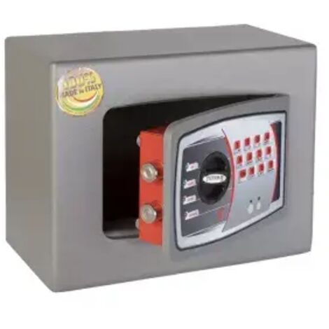 TECHNOMAX – Coffre-fort à fixer à combinaison électronique digitale, 2 pênes, 6 L, 22x28x15 cm