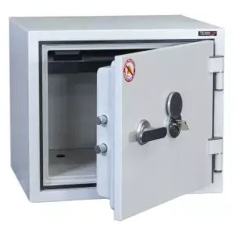 TECHNOFIRE - Armoire ignifuge pour papier protection 1h à clé à double panneton, 2 pênes, 19 L, 35,2x41,2x36,3