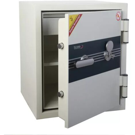 TECHNOFIRE - Armoire ignifuge pour papier protection 1h30 à clé à double panneton, 2 pênes, 50 L, 60x47x47