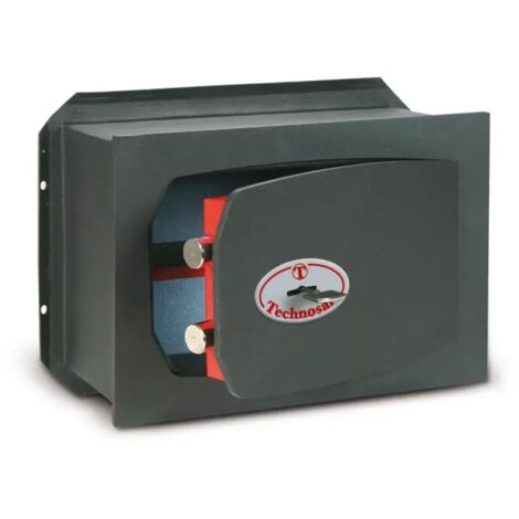 TECHNOSAFE - Coffre-fort à emmurer à fermeture à clé double panneton, 2 pênes, 9L, 21x34x20 cm