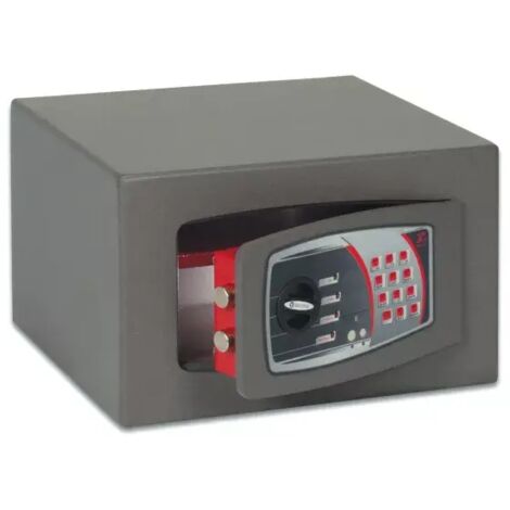 TECHNOMAX – Coffre-fort à fixer à combinaison électronique digitale, 2 pênes, 19 L, 22x35x30 cm
