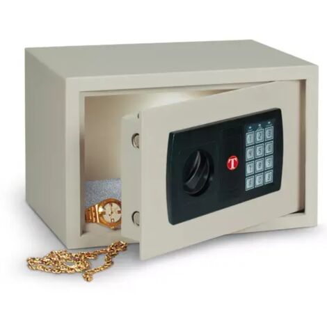 TECHNOSAFE - Coffret de sécurité à fixer à combinaison électronique digitale, 2 pênes, 9,5 L, 20x31x20 cm (1/5)
