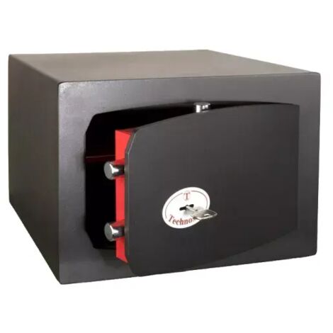 TECHNOSAFE – Coffre-fort à fixer à clé double panneton, 4 pênes, 30 L, 27x39x35 cm