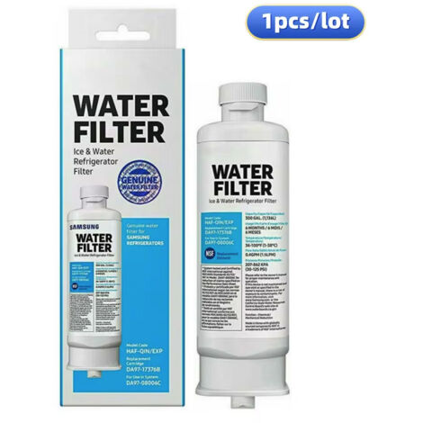 Genuine Filter for Refrigerator Water and Ice, Carbon Block Filtration for Clean, Clear Drinking Water, 6-Month Life,HAF-CIN/EXP,DA97-17376B,DA97-08006C,1 Pack