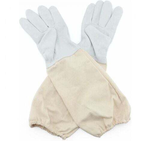 Gants d'apiculture en peau de chèvre - Gants d'apiculture de protection avec manches ventilées (1/4)