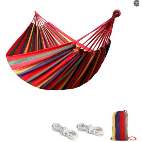 Hamac En Coton Extérieur Jardin Balançoire Hamac Léger Portable Avec
