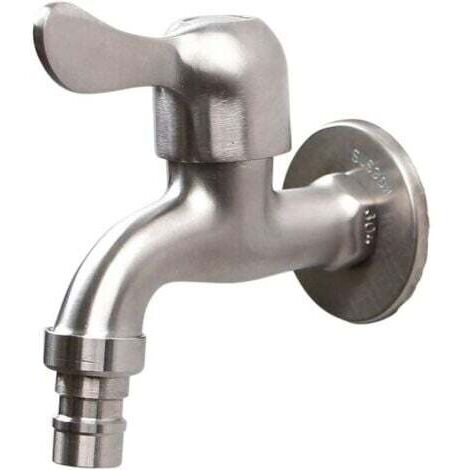 Robinet en fonte, robinet de vidange en acier inoxydable 304, robinet de 1/2 po (1/4)