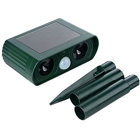 Lot de 2 répulsifs solaires pour chats de jardin, répulsifs à ultrasons pour chats pour une utilisation en extérieur, peuvent repousser les chats, les oiseaux, les renards, les ratons laveurs, les lap