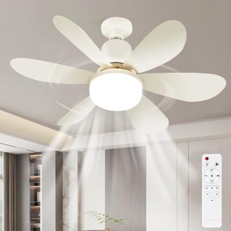 Ventilateur Semi-encastré Design Moderne Ventilateur Plafond 50,8 Cm Avec Lumière LED - Télécommande, 6 Vitesses, Réversible, Minuterie, Profil Bas Ventilateur Silencieux Réversible