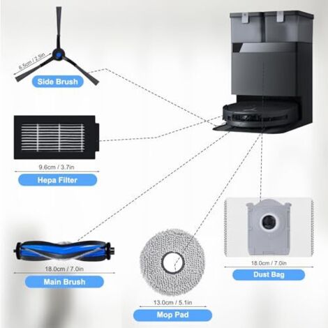 Lingettes Avec Plaques De Rechange Pour Ecovacs Deebot N20 / N20 Plus N20 Pro Plus Robot 92247280