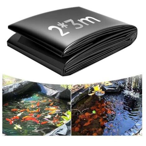 [JAMAIS UTILISÉ] 2x3m Bache Bassin, Bâche Bassin Extérieur 0.2mm Epaisseur, Liner Bassin Jardin pour Bassins D'agrément, Bassin a Poisson, Cascade