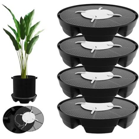 [JAMAIS UTILISÉ] Lot de 4 dessous de pot en tissu auto-arrosant, dessous de pot de fleurs auto-arrosant, pieds pour pots de fleurs extérieur, pot de fleurs auto-arrosant, pot auto-arrosant (1/5)
