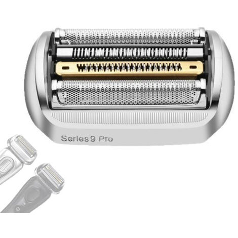 [JAMAIS UTILISÉ] Tête de rasoir électrique Braun Series 9, compatible avec la tête de rasoir Braun Series 9, pièce de rechange argentée pour tête de rasoir électrique, lames de rechange, 92S/92M/92B/9