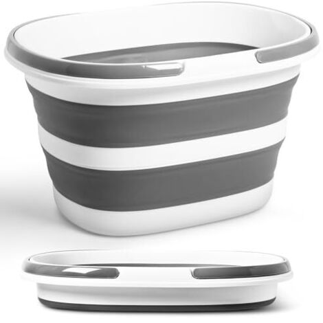 [JAMAIS UTILISÉ] Seau pliable de 16 l avec poignées, seau de nettoyage pliable en silicone peu encombrant pour le nettoyage du camping, lavabo portable pour la maison et la voiture, seau en plastique  (1/5)
