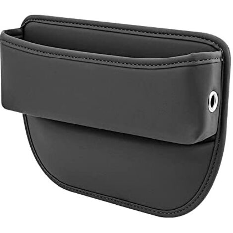 [JAMAIS UTILISÉ] Organisateur Voiture, Stockage d'écart de Siège de Voiture, poche de console de siège avant en cuir PU, pour Téléphones Mobiles Clés Cartes Lunettes Portefeuilles, Noir