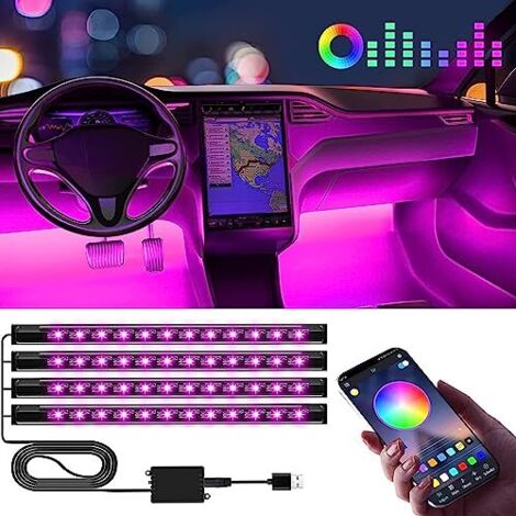 [JAMAIS UTILISÉ] Éclairage Intérieur de Voiture, Lampe LED Accessoire Voiture, Cadeau Homme Maman Cadeau Fete des Grand Mere Femme,Car Accessories Contrôle APP