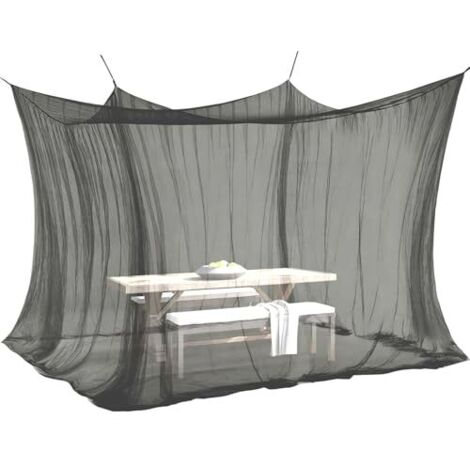 [JAMAIS UTILISÉ] Moustiquaire pour l'intérieur et l'extérieur, 300 x 300 x 250 cm, 220 mailles, taille XXL, pour tente, caravane, noir