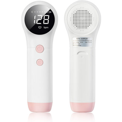 [JAMAIS UTILISÉ] Détecteur portable, alimenté par batterie, idéal pour une utilisation à domicile et une surveillance en toute sécurité – inspiré par l'amour maternel, blanc