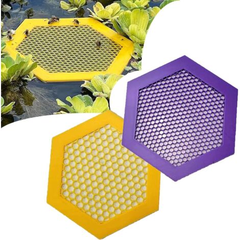 [JAMAIS UTILISÉ] Lot de 2 îlots flottants pour abeilles, gobelets pour abeilles de jardin, abreuvoir pour abeilles, station d'arrosage pour abeilles de jardin, gobelets pour abeilles de jardin (jaune 
