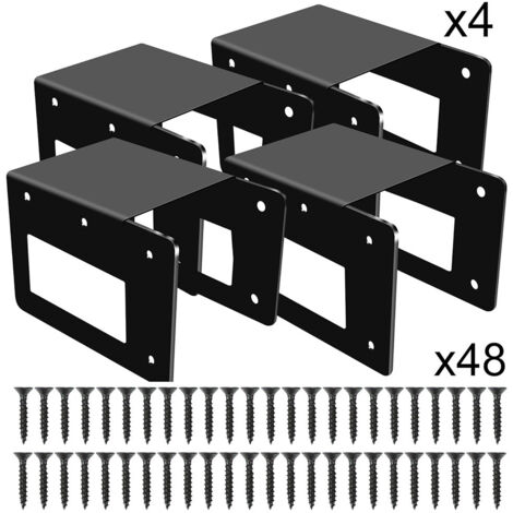 [JAMAIS UTILISÉ] Support de stockage de bois de chauffage - robuste et réglable - pour toute solution de stockage de bois de chauffage, lot de 4 (1/4)