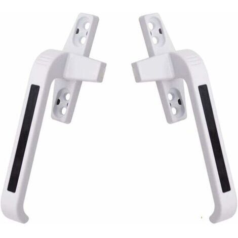 [JAMAIS UTILISÉ] Poignée de fenêtre, poignée gauche et droite, alliage d'aluminium, poignée de porte battante, serrure de fenêtre, poignée de fenêtre coulissante, - Blanc,