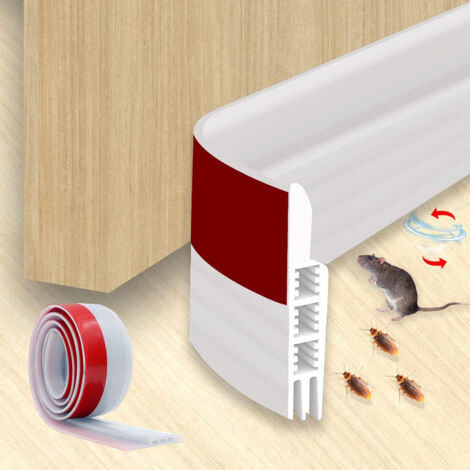 [JAMAIS UTILISÉ] Bas de Porte Adhésif, 100 x 5cm Boudin de Porte, TPE Caoutchouc Blanc Bande d'étanchéité Isolant Phonique, Anti Bruit Poussière Stop à l'air Froid Anti Souris Fourmi Cafard Insectes (
