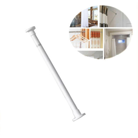 [JAMAIS UTILISÉ] Tringle à rideau murale réglable en aluminium pour douche, salle de bain, salon, télescopique (1/4)