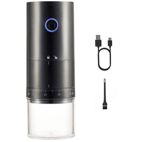 Premier moulin à café rechargeable avec fonction de mouture pendant la charge, performances de mouture 1,7 fois plus rapides avec 38 réglages externes, broyeur en céramique et batterie 2000 mAh, porta