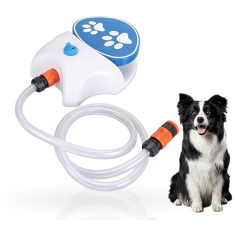 Fontaine à eau extérieure pour animaux de compagnie, fontaine à eau pour chien avec fonction coup de pied, distributeur d'eau pour chien, système de distribution d'eau pour pattes pour eau fraîche