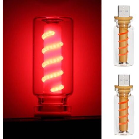 Lot de 2 lampes de voiture rétro, éclairage intérieur LED USB enfichable avec tactile et dimmable, veilleuse USB de voiture, mini lumières intérieures LED portables pour voiture, chambre, salon, coulo