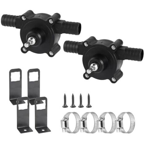 Mini-pompe de forage électrique portable, pompe de transfert auto-amorçante manuelle pour huile diesel, eau liquide, vitesse de pompage rapide, noire (1/5)