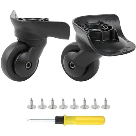 [JAMAIS UTILISÉ] Black DIY 8.3x10.4x5.2cm Large Left & Right Bagages Remplacement Pack de 2 valises de Roues gauche et droite