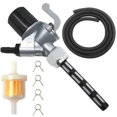 [JAMAIS UTILISÉ] Kit de robinet d'essence avec tuyau d'essence de 1 mètre Ø 5 mm, robinet d'essence pour Simson S51, filtre à essence 6 mm, 4 colliers de serrage tuyau d'essence pour Simson S50 S51 S5 (1/5)