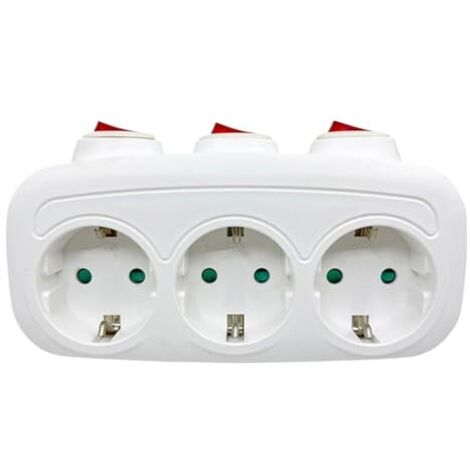 [JAMAIS UTILISÉ] Adaptateur pour prises européennes  Multiprise murale – multiprise 3 ports, convertisseur international pour recharger vos appareils dans le salon, la cuisine, la chambre, la maison, 