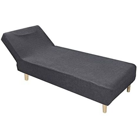 [JAMAIS UTILISÉ] Housse De Chaise Longue Extensible sans Accoudoirs, étanche Housse Méridienne Douce Moderne pour Salon Chambre à Coucher Intérieure Fauteuil Inclinable Protecteur (1PC,Gris foncé)
