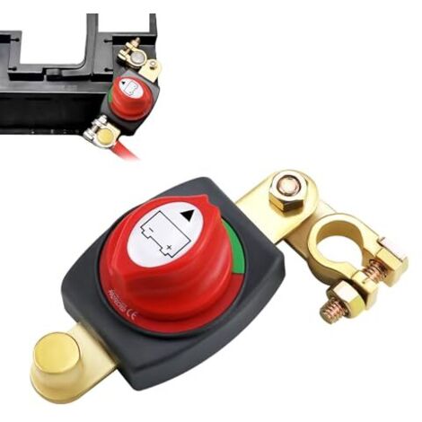 [JAMAIS UTILISÉ] Coupe Circuit Batterie 12V/24V/48V, Réglable 180°Coupe Circuit Batterie Voiture, Top Post Coupe-Batterie, Commutateur de Déconnexion de Batterie, pour Voiture, Bateau, Camion, Moto