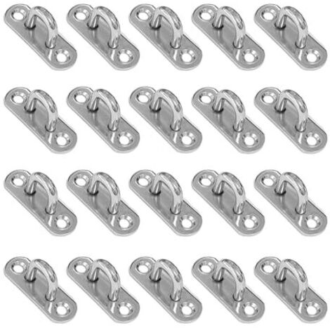 Lot De 20 œillets à Visser Inox 304 – Avec 40 Vis, Pour Kayak, Canoë, Hamac, 4 Mm Et 5 Mm, Charnière 360°