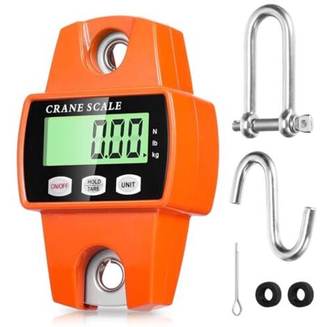 [JAMAIS UTILISÉ] Balance suspendue numérique 300 kg (660 lbs), balance électronique de type grue avec capteurs précis et écran LCD, mini balance portable avec crochet pour la ferme, l'usine et la chas